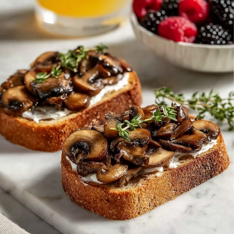 Crispy Mushroom Toast with Cream Cheese and Herb Aioli Recipe