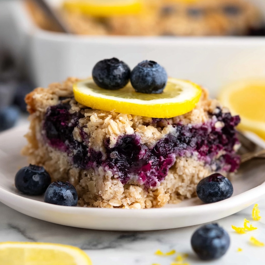 Lemon Blueberry Baked Oatmeal Recipe - Recipe Image