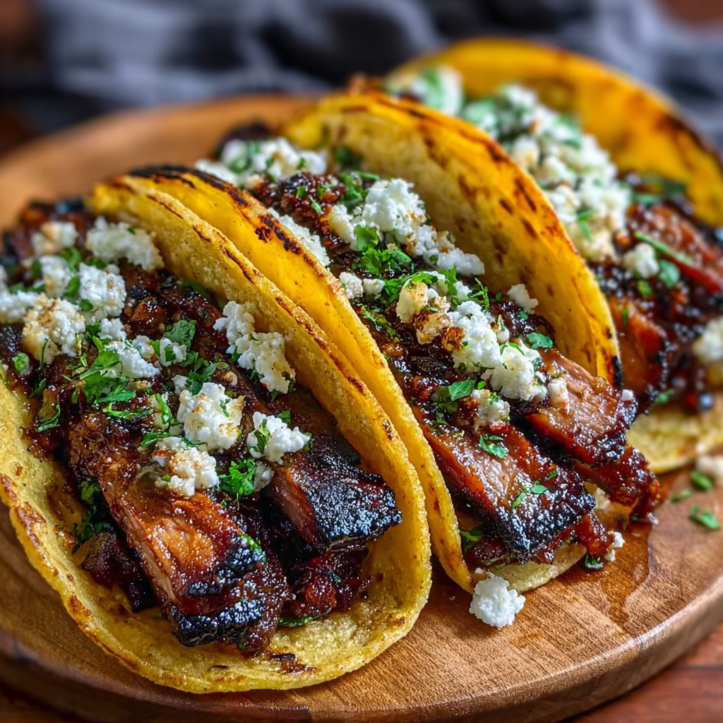 Garlic Butter Honey BBQ Beef Tacos Recipe - Recipe Image