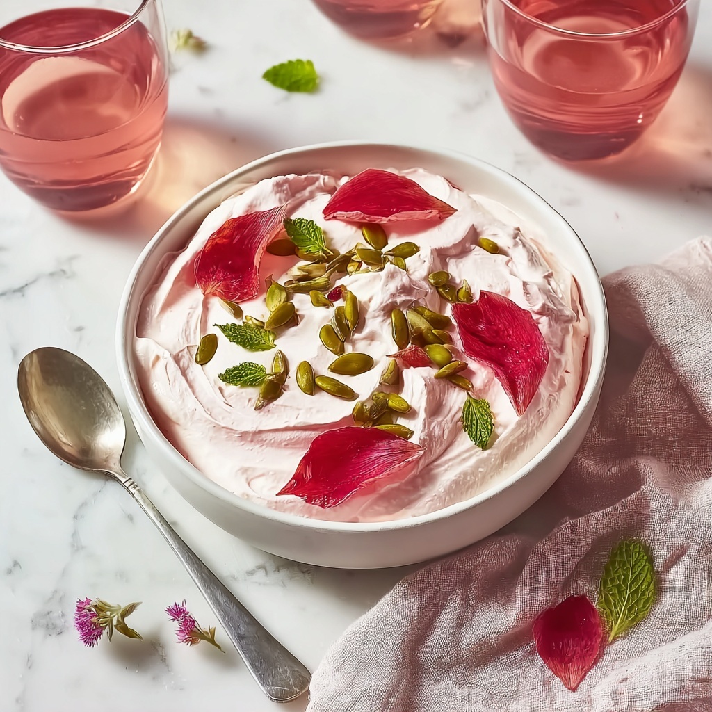 Yogurt with Roasted Rhubarb and Pistachios Recipe - Recipe Image