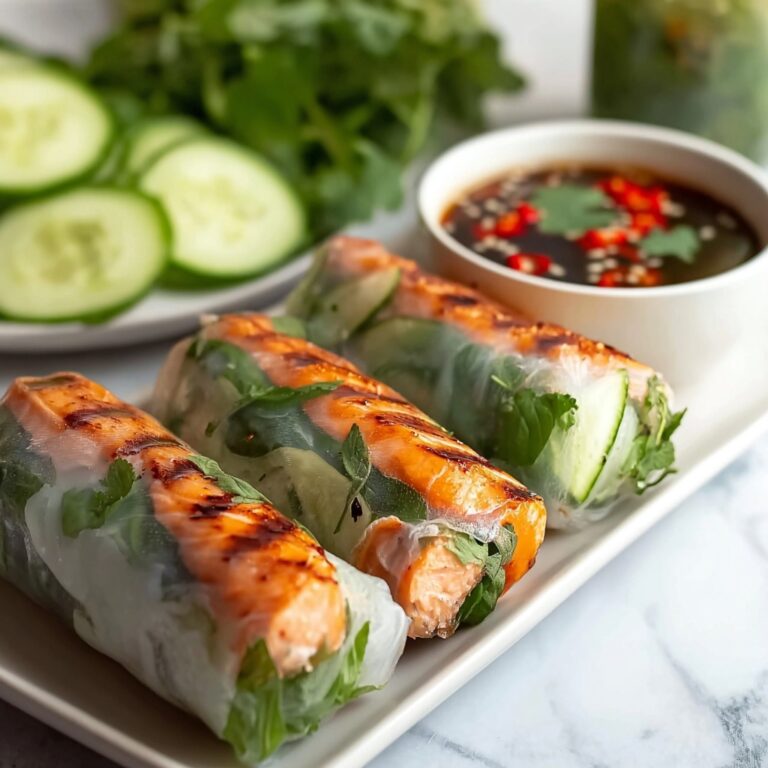 Vietnamese Baked Salmon Spring Rolls Recipe