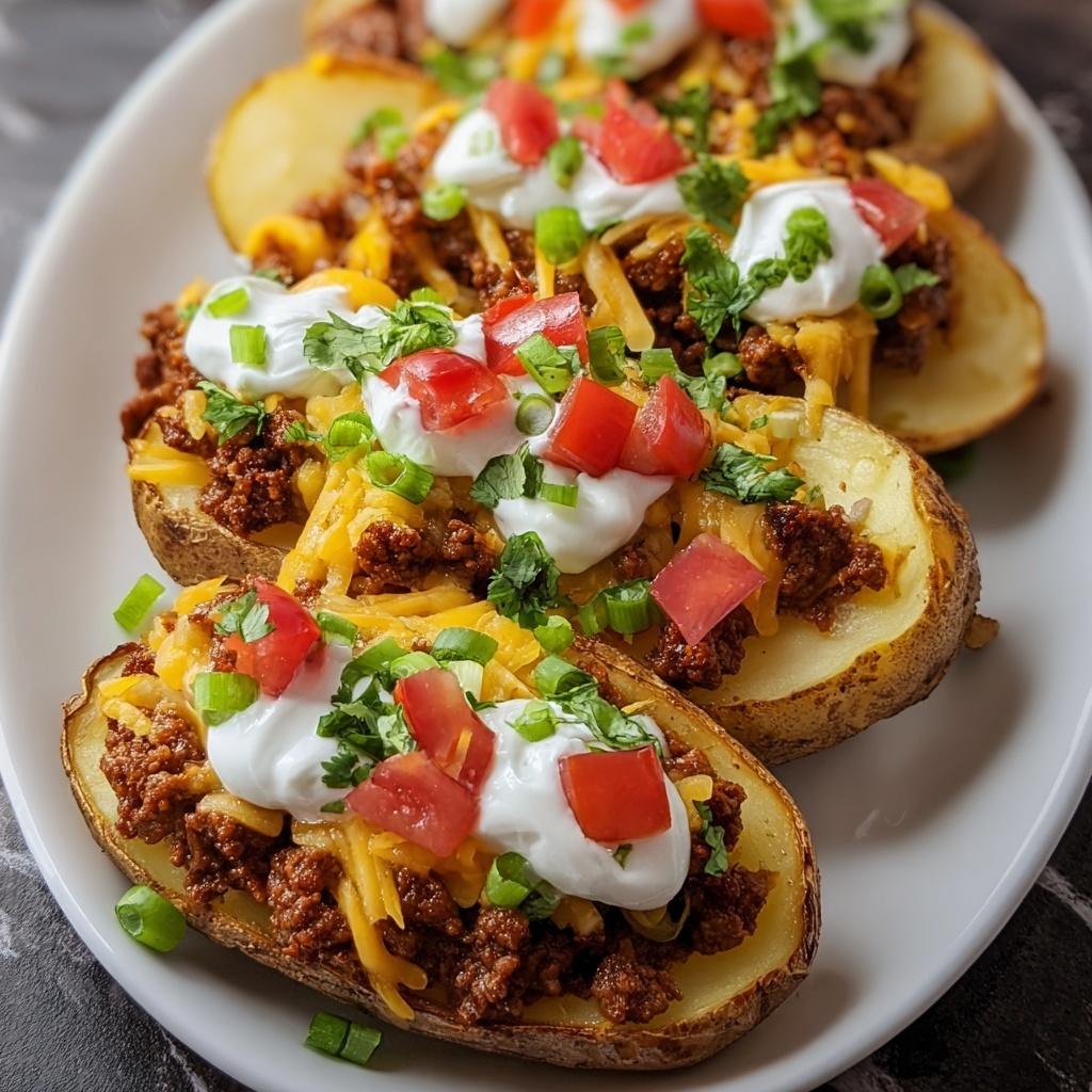 Cheesy Taco Potatoes Recipe - Recipe Image