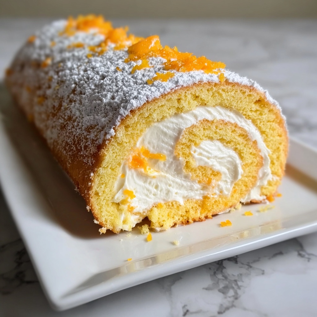 Orange Swiss Roll Recipe - Recipe Image