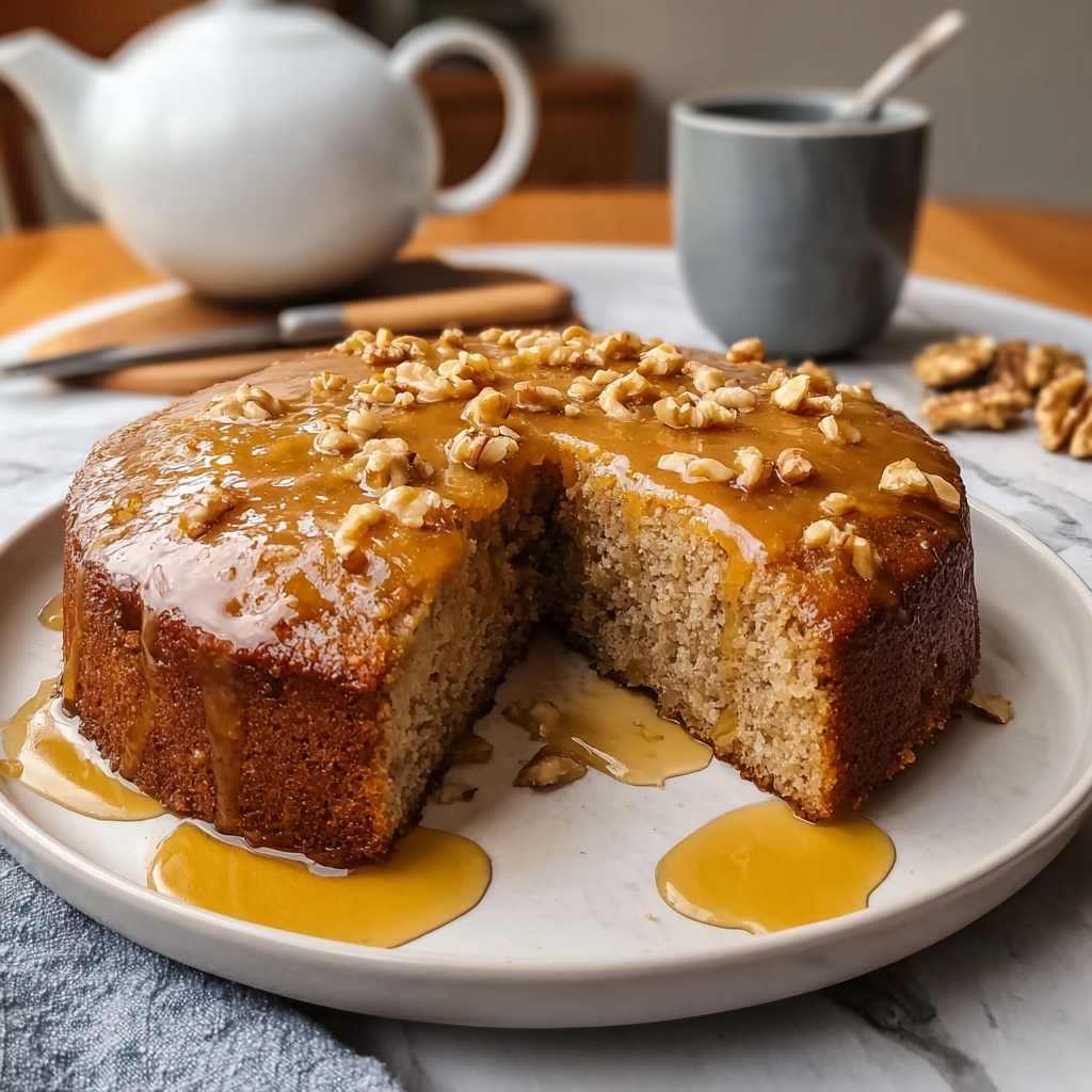 Warm Banana Date Walnut Cake with Orange Syrup Recipe - Recipe Image