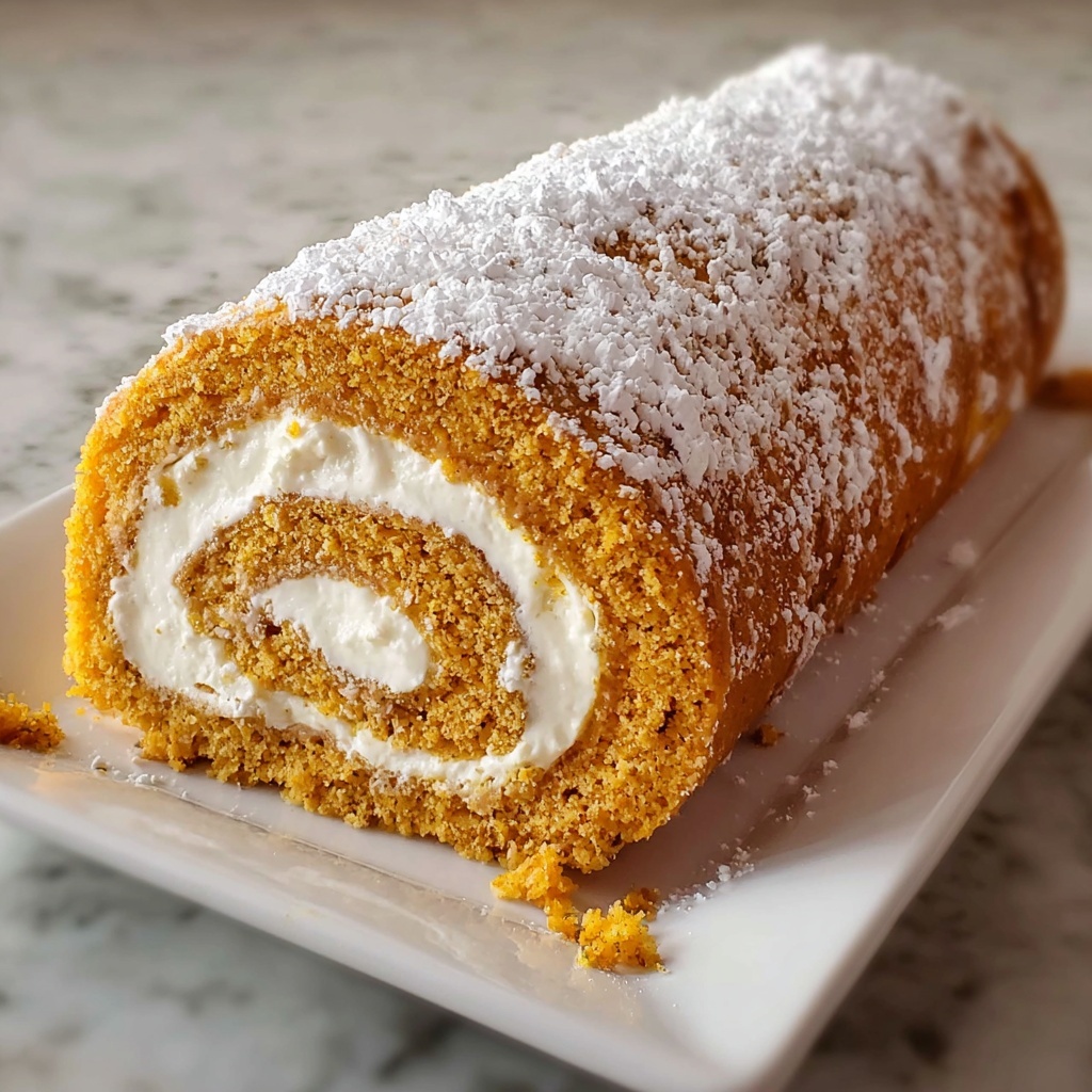 Pumpkin Roll with Cream Cheese Filling Recipe - Recipe Image