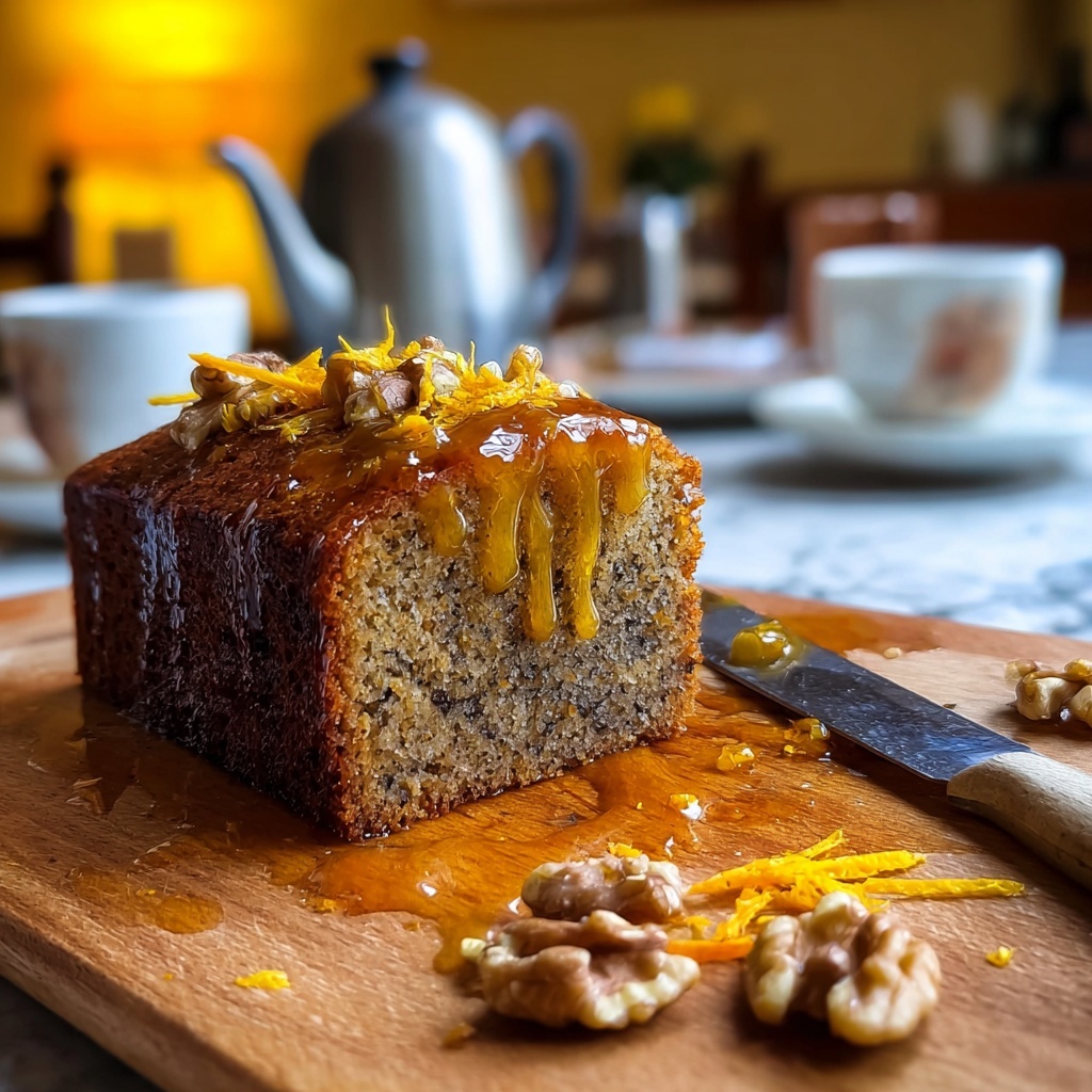 Sticky Orange Date Pudding with Toasted Walnuts Recipe - Recipe Image