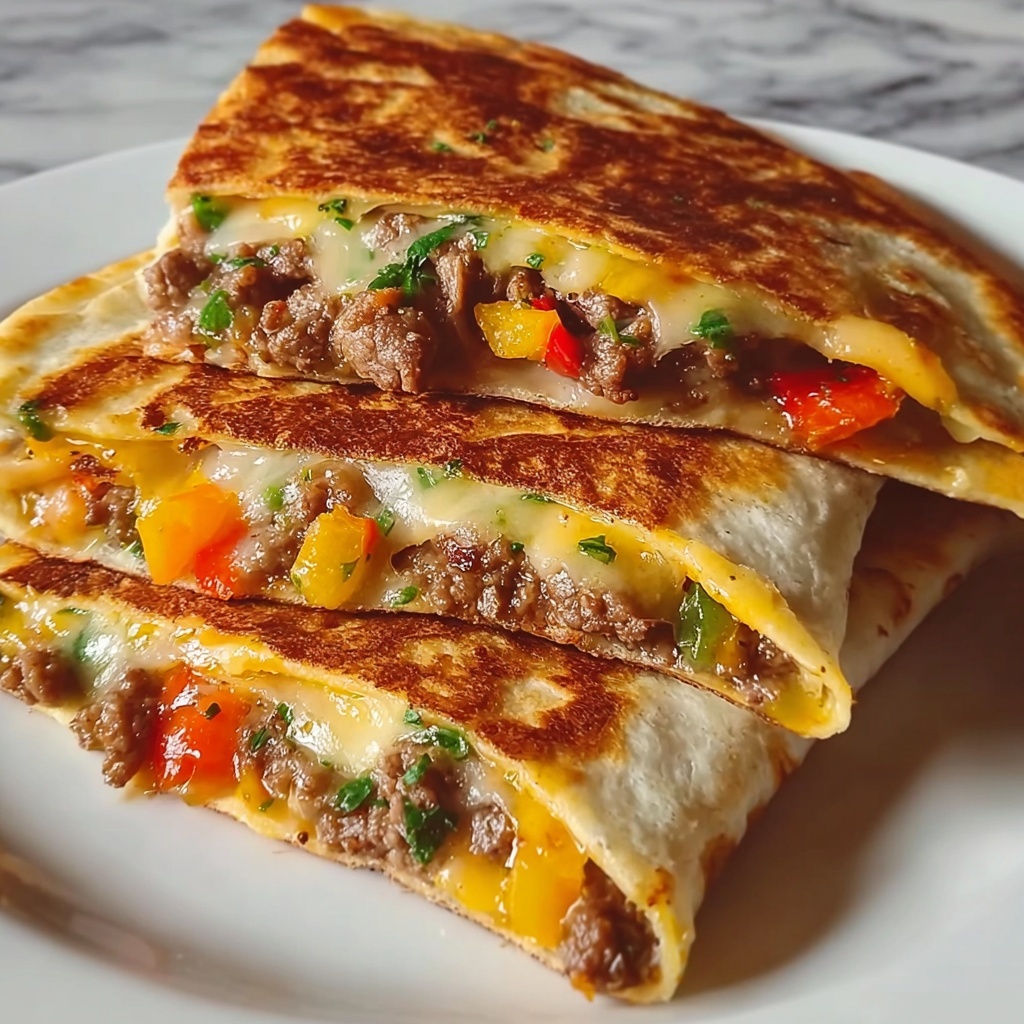 Philly Cheesesteak Quesadilla Recipe - Recipe Image