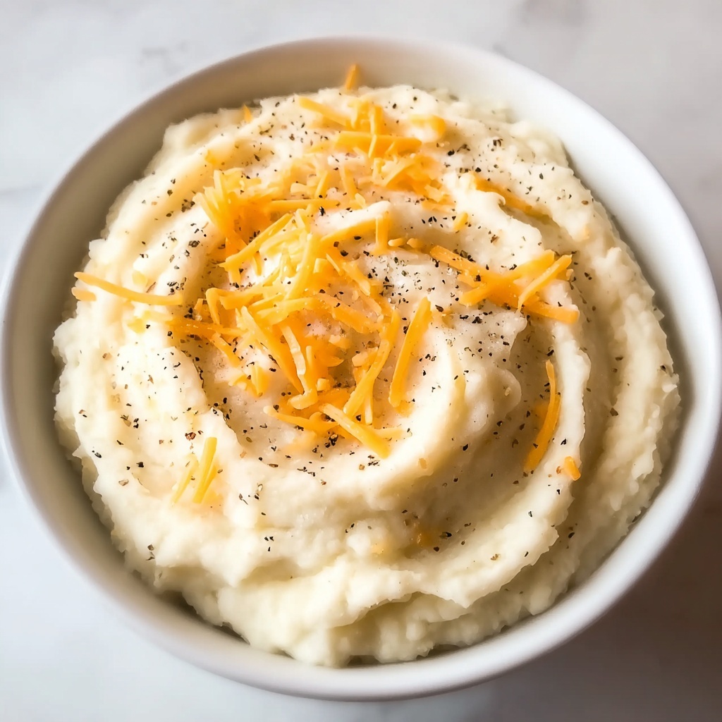 Cheddar Garlic Mashed Cauliflower Recipe - Recipe Image