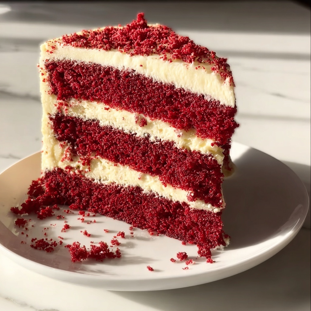 Delightful Red Velvet Cheesecake Cake for Sweet Memories Recipe - Recipe Image