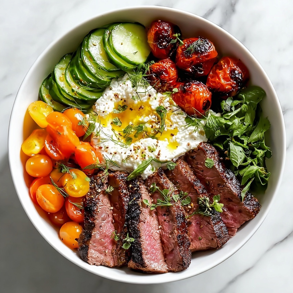 Mediterranean Steak Bowl: Quick Meal with Vibrant Flavors Recipe - Recipe Image