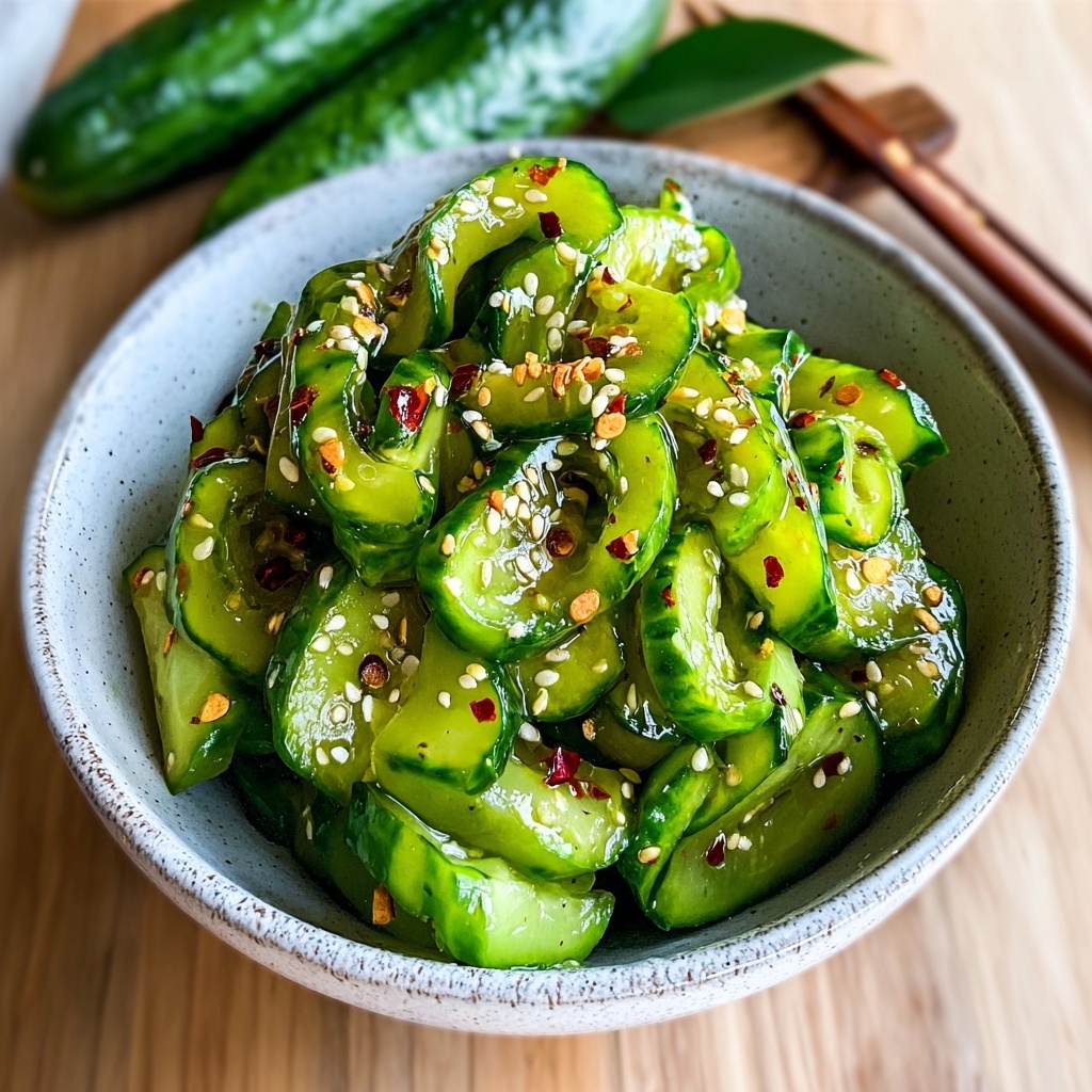 Spicy Asian Cucumber Salad Recipe - Recipe Image