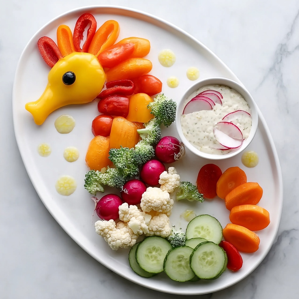 Seahorse Veggie Dip Platter Recipe - Recipe Image