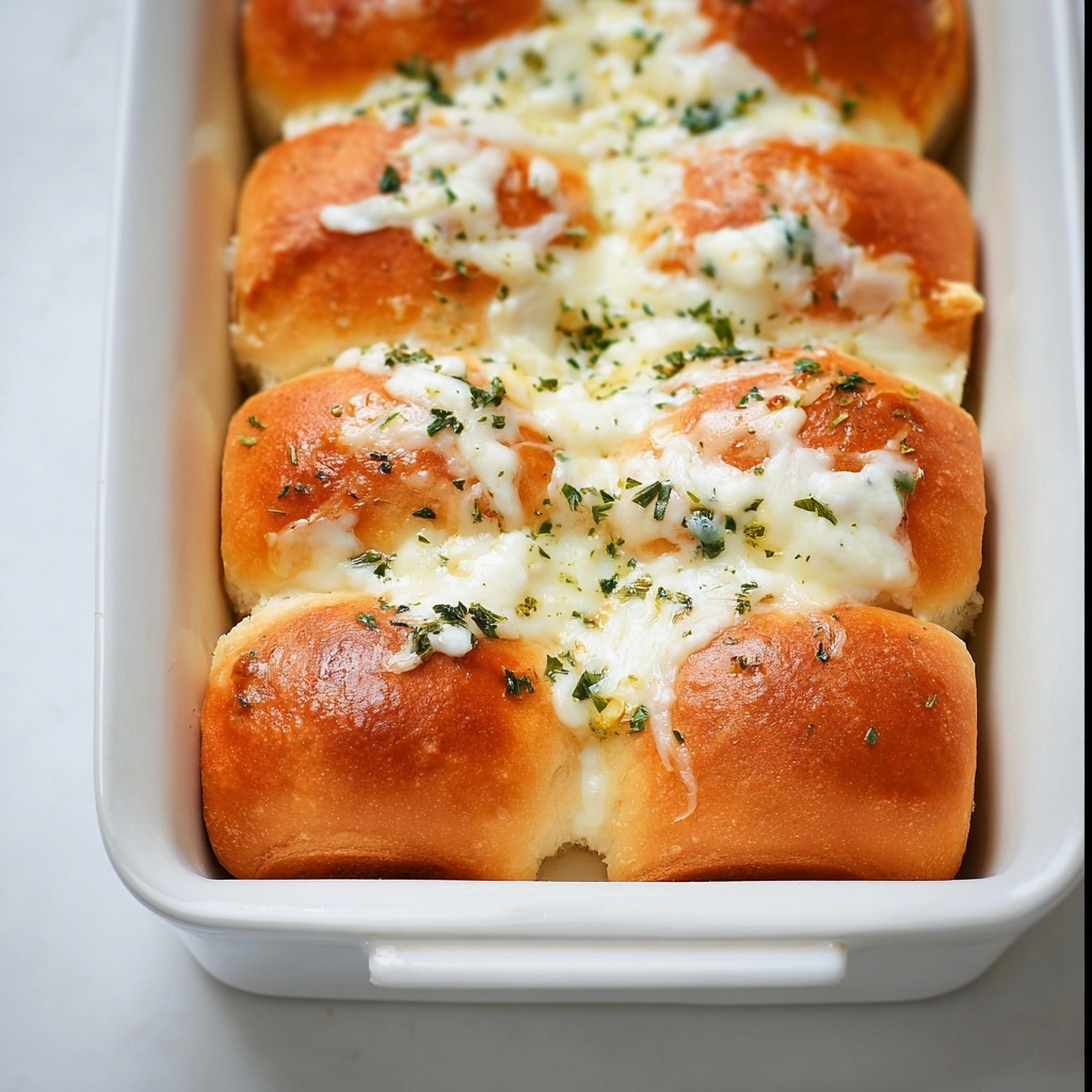 Cheesy Garlic Hawaiian Rolls Recipe - Recipe Image