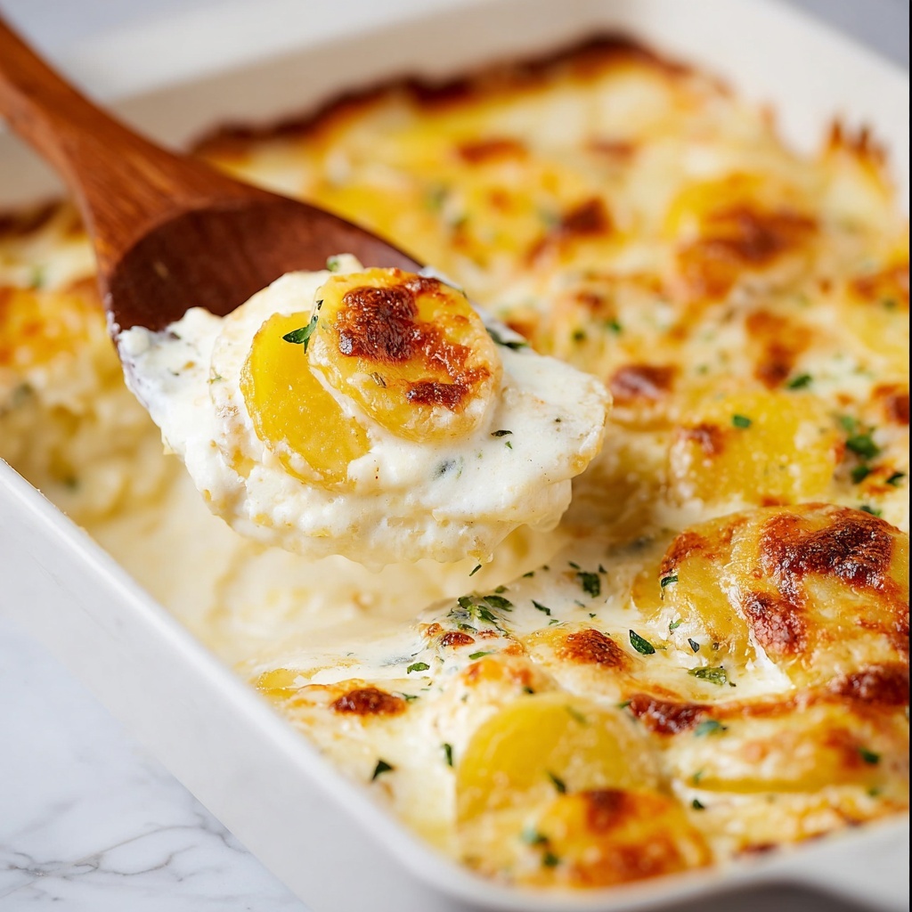 Garlic Parmesan Scalloped Potatoes Recipe - Recipe Image