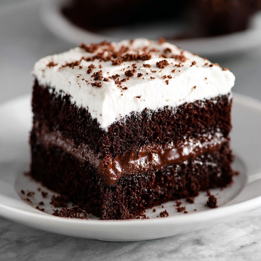 Thin Mint Chocolate Poke Cake Recipe - Recipe Image