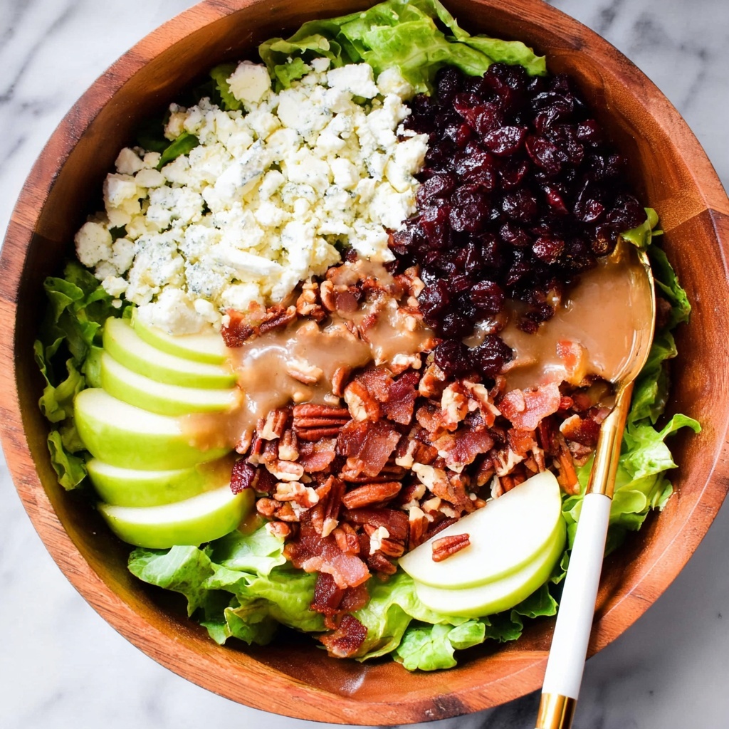 Apple Bacon & Gorgonzola Salad with Sweet Balsamic Vinaigrette Recipe - Recipe Image