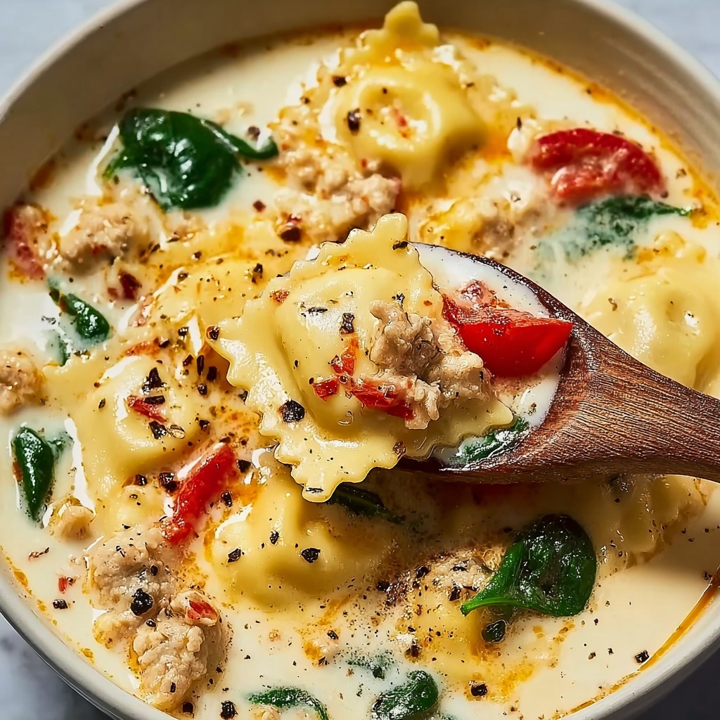 Slow Cooker White Lasagna Soup Recipe - Recipe Image