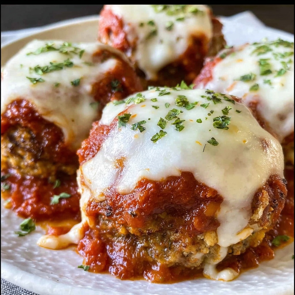 Chicken Parm Mini Meatloaf Muffins Recipe - Recipe Image
