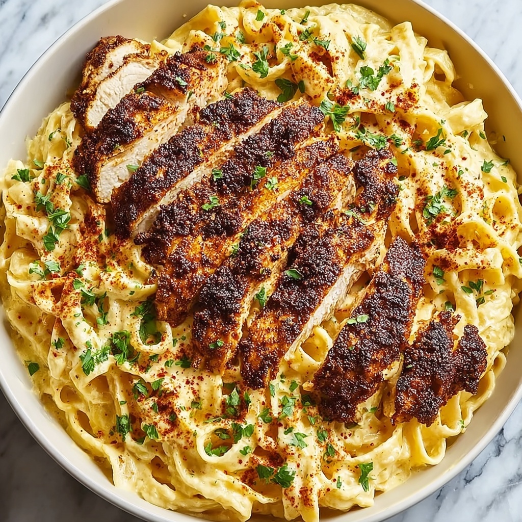 Blackened Cajun Chicken Alfredo Recipe - Recipe Image