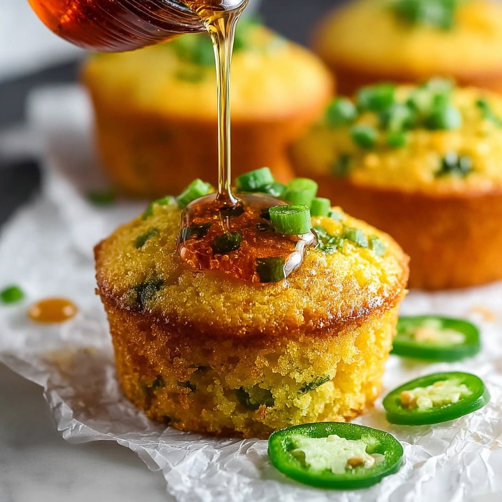 Sweet and Spicy Honey Jalapeno Cornbread Muffins Recipe - Recipe Image