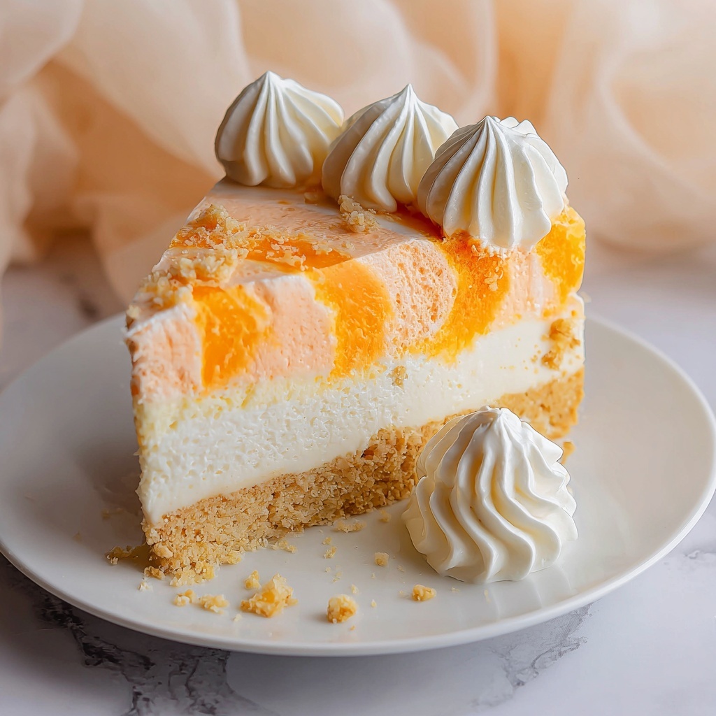 No Bake Orange Creamsicle Cheesecake Recipe - Recipe Image