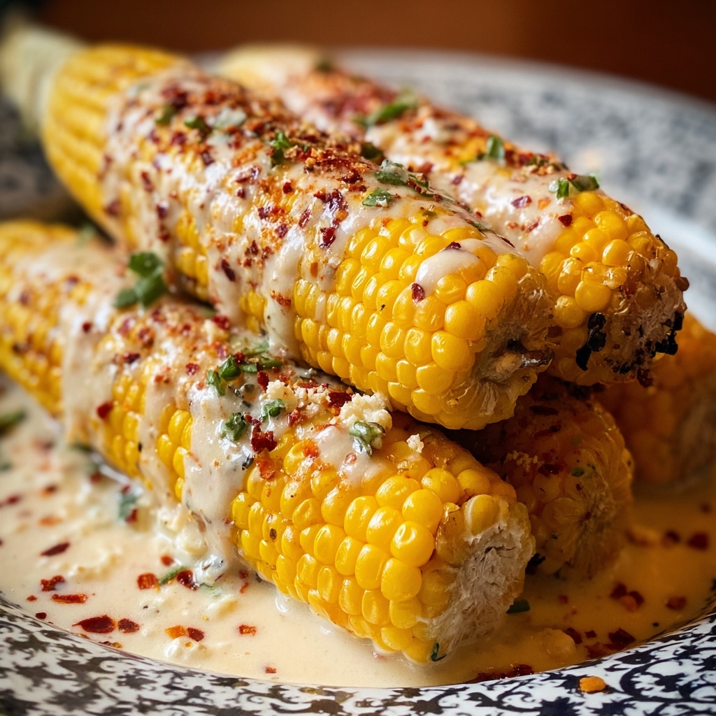 Cheesy Garlic Butter Corn on the Cob Recipe - Recipe Image