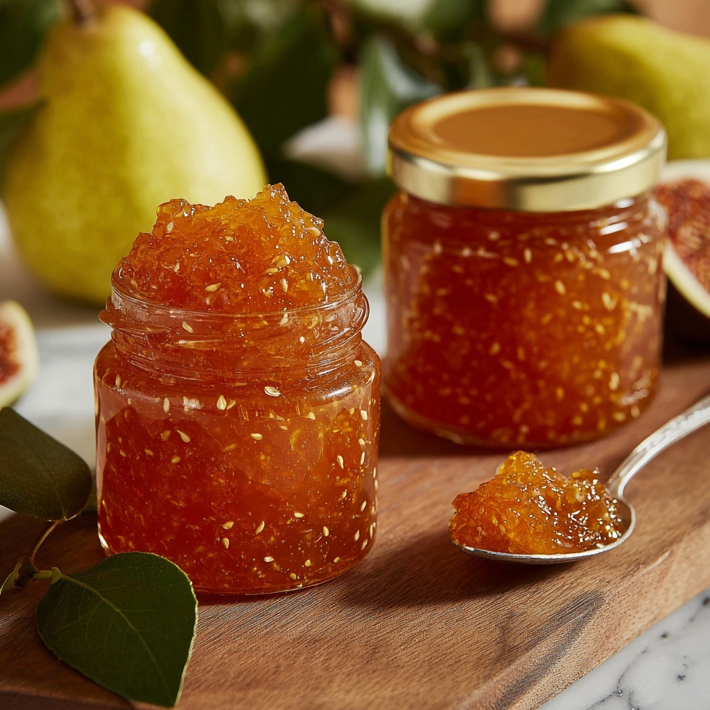 Pear Preserves Recipe: Easy Homemade Sweet Spread Recipe - Recipe Image