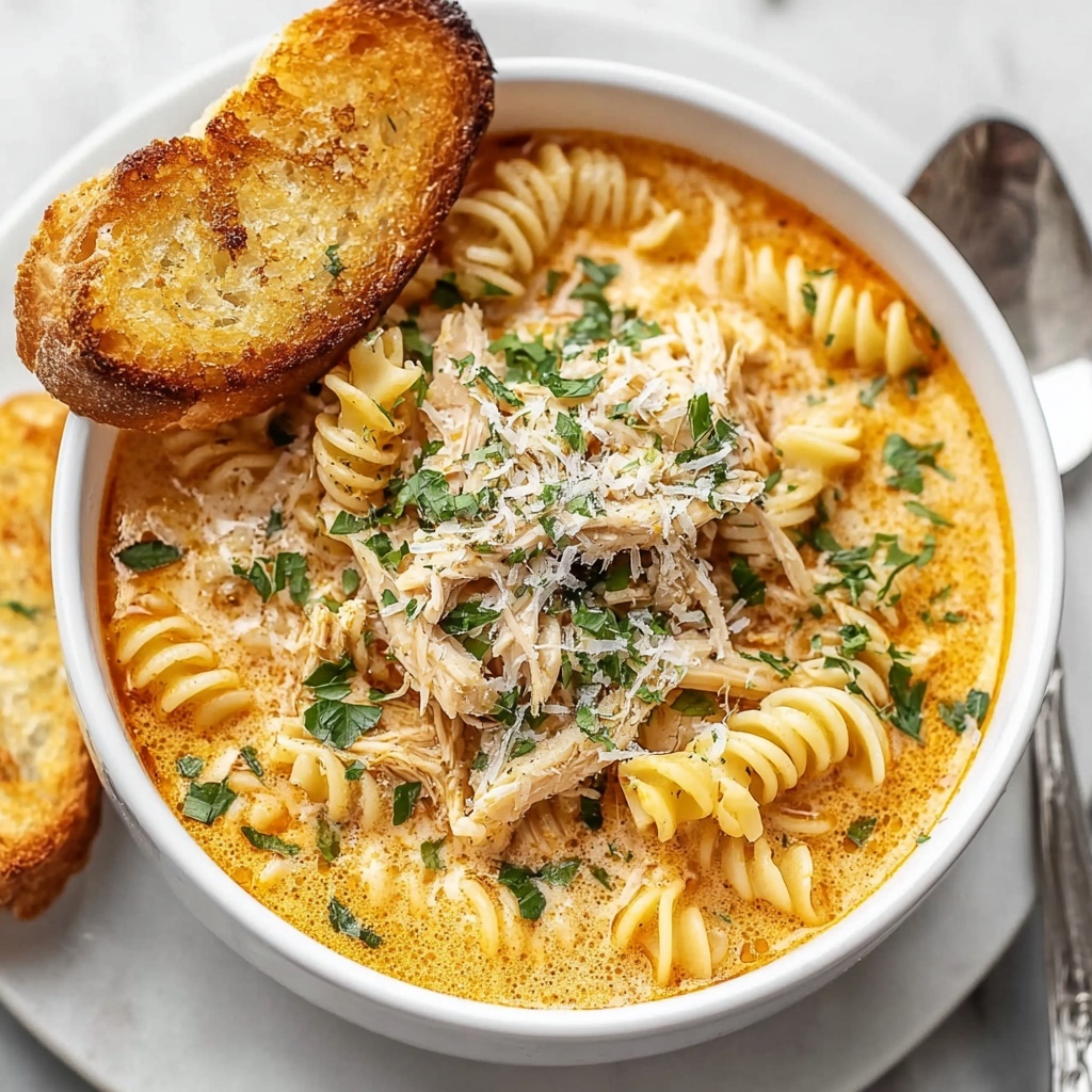 Crockpot Chicken Parmesan Soup – Easy Comfort Food Recipe - Recipe Image