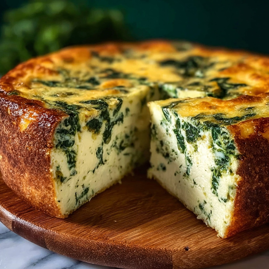 Cottage Cheese & Spinach Crustless Quiche Recipe - Recipe Image