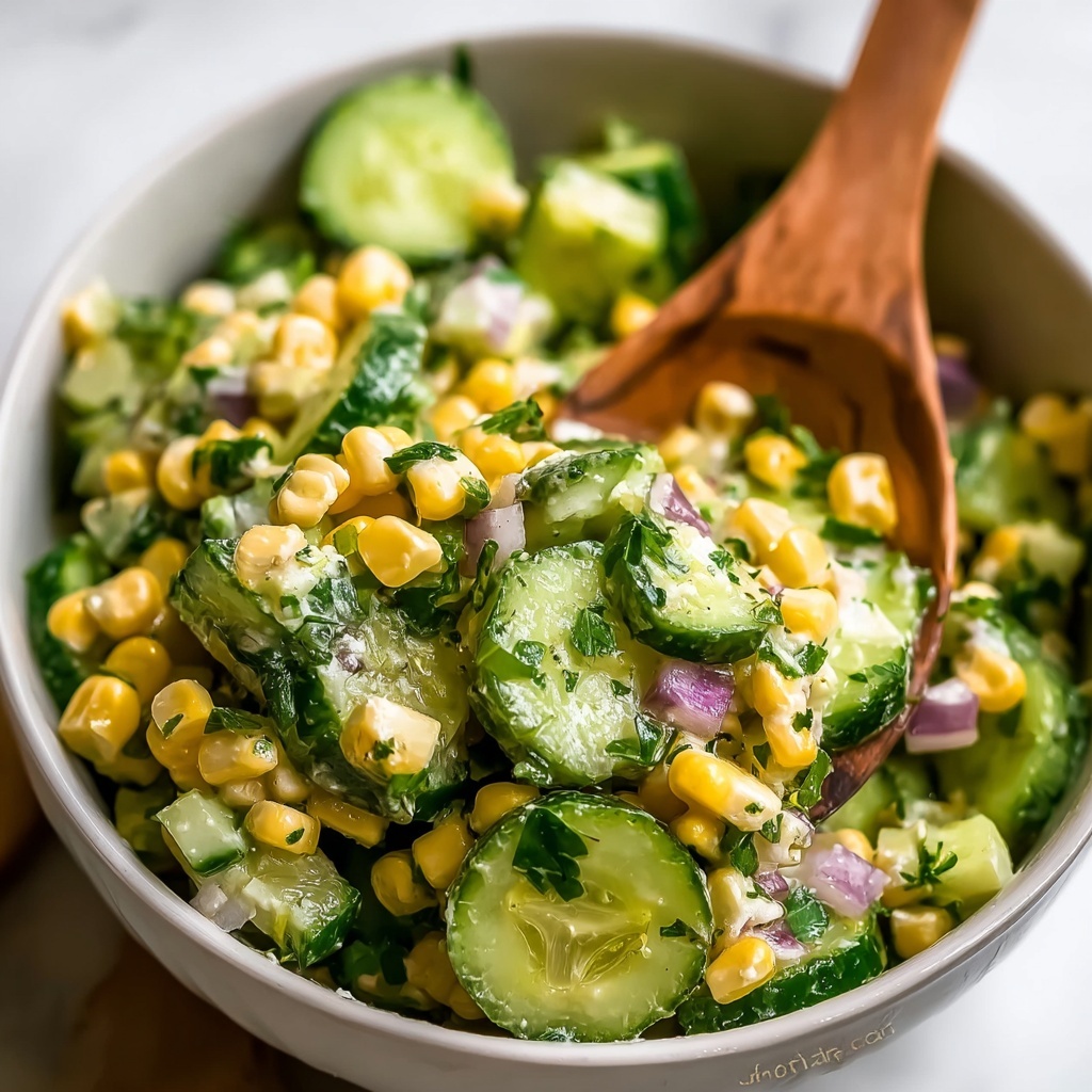 Mexican Cucumber Salad with Sweet Corn Recipe - Recipe Image