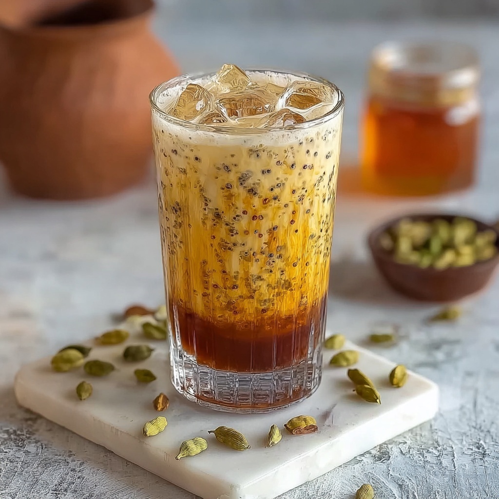 Cardamom Iced Latte with Honey Recipe - Recipe Image
