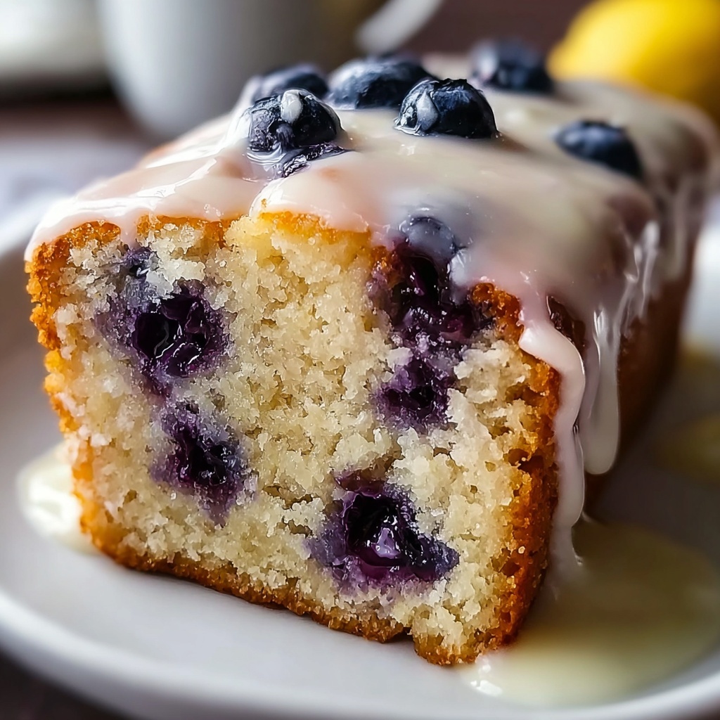 Lemon Blueberry Loaf with Lemon Glaze Recipe - Recipe Image