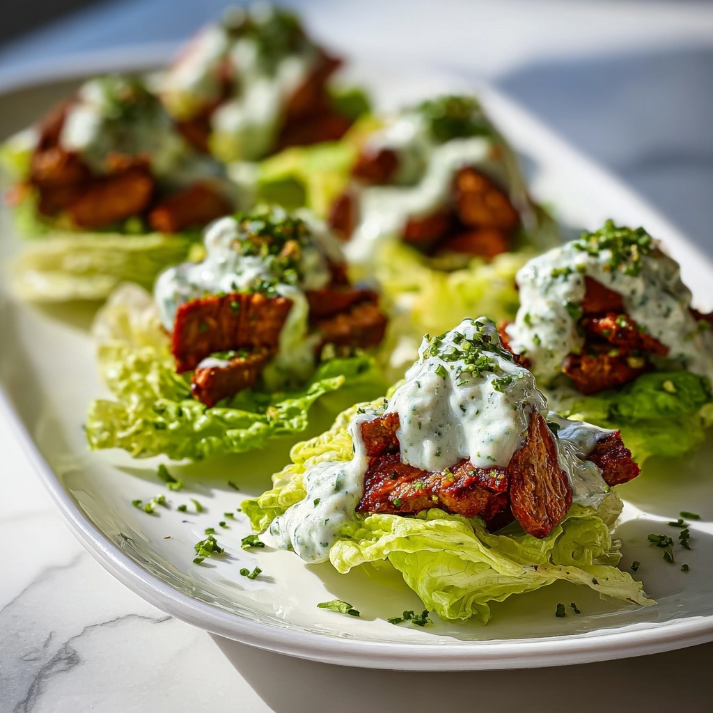 Classic Chicken Beef Bacon Lettuce Wraps with Ranch Recipe - Recipe Image