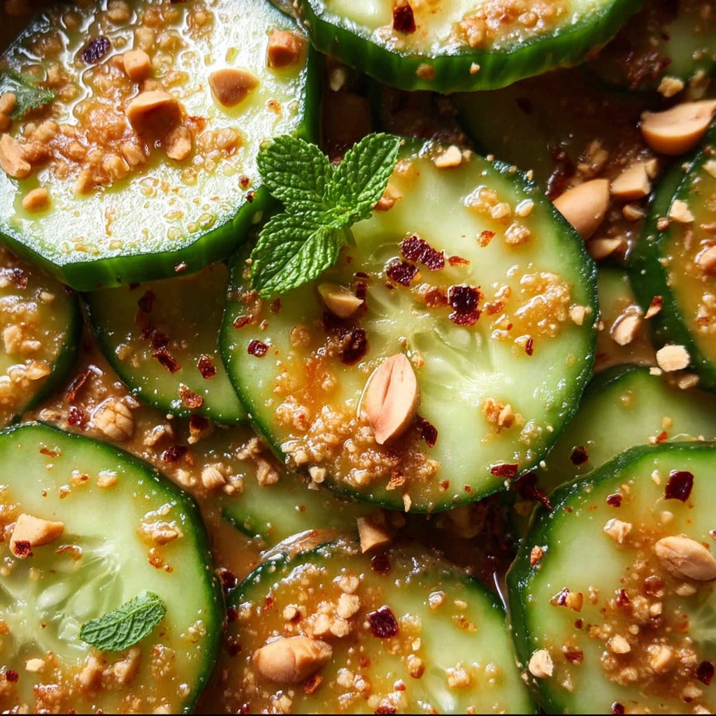 Cucumbers in Spicy Peanut Sauce Recipe - Recipe Image