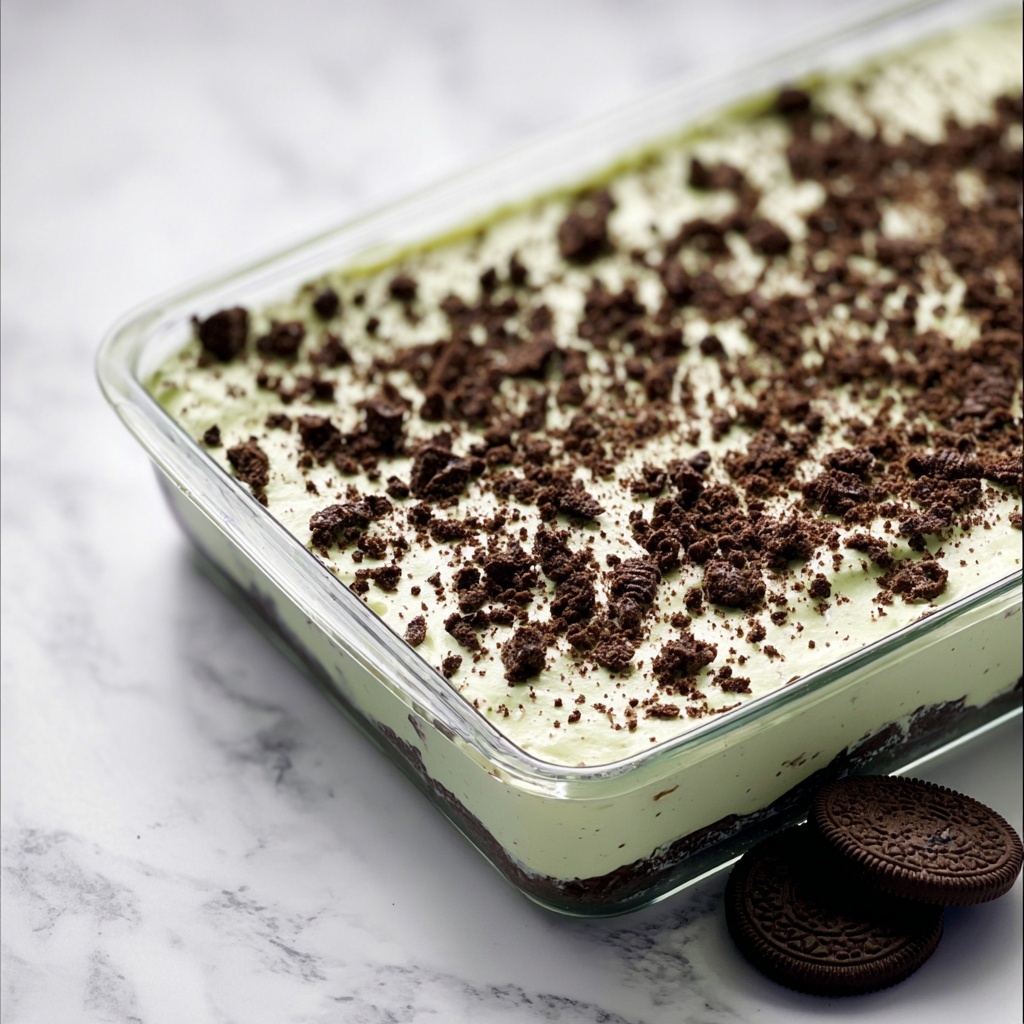Pistachio Oreo Ice Cream Dessert Recipe - Recipe Image
