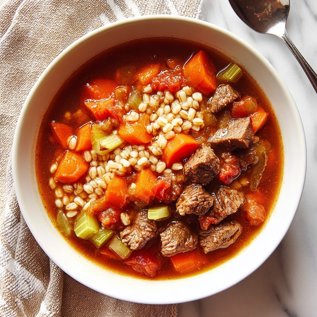 Slow Cooker Beef Barley Soup Recipe - Recipe Image