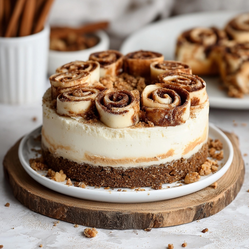 Decadent Cinnamon Roll Cheesecake Recipe - Recipe Image
