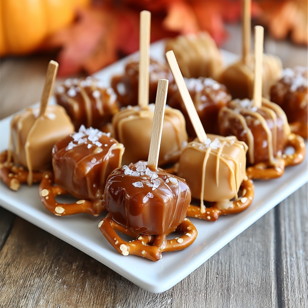 Caramel Apple Pretzel Bites Recipe - Recipe Image