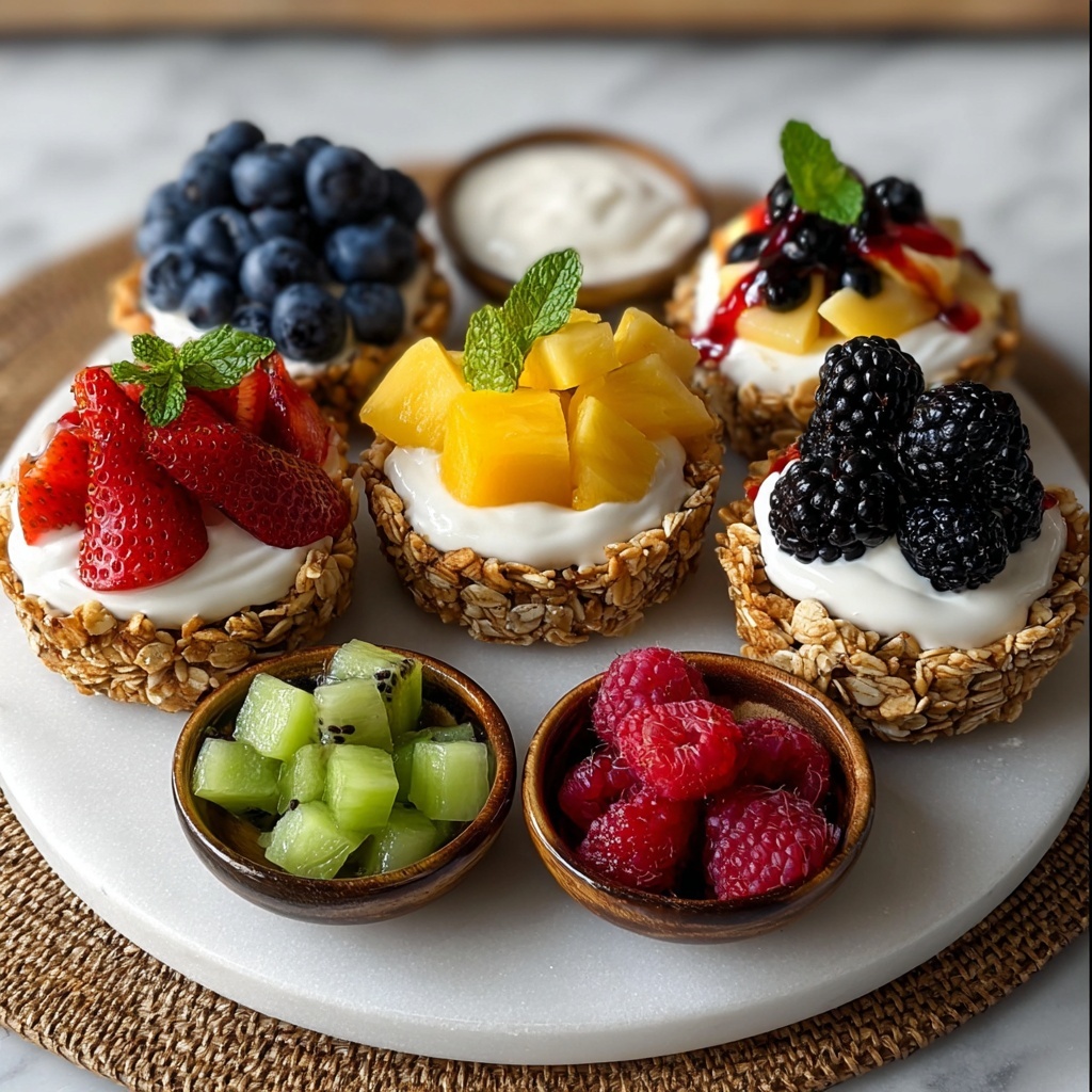 Breakfast Granola Cups with Yogurt and Fresh Berries Recipe - Recipe Image