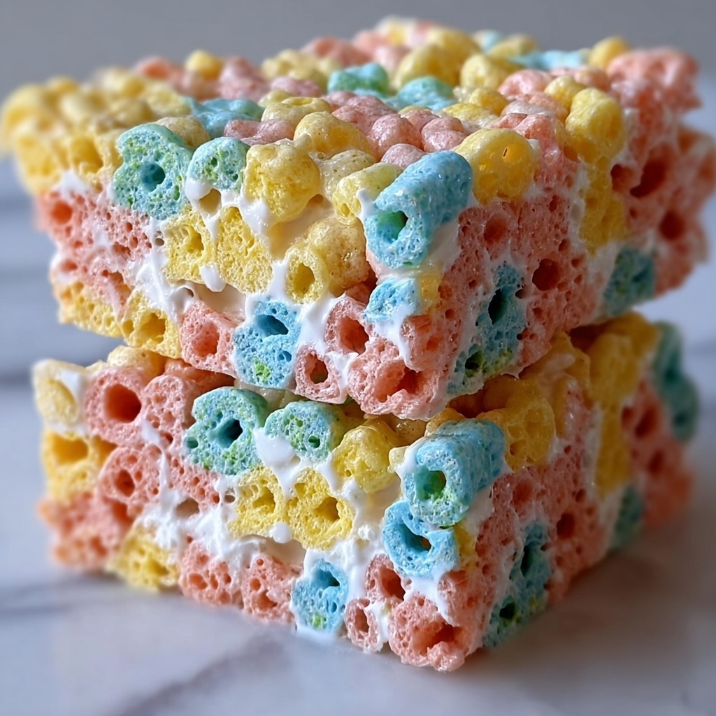 Colorful Rainbow Rice Krispie Treats for Sweet Nostalgic Fun Recipe - Recipe Image