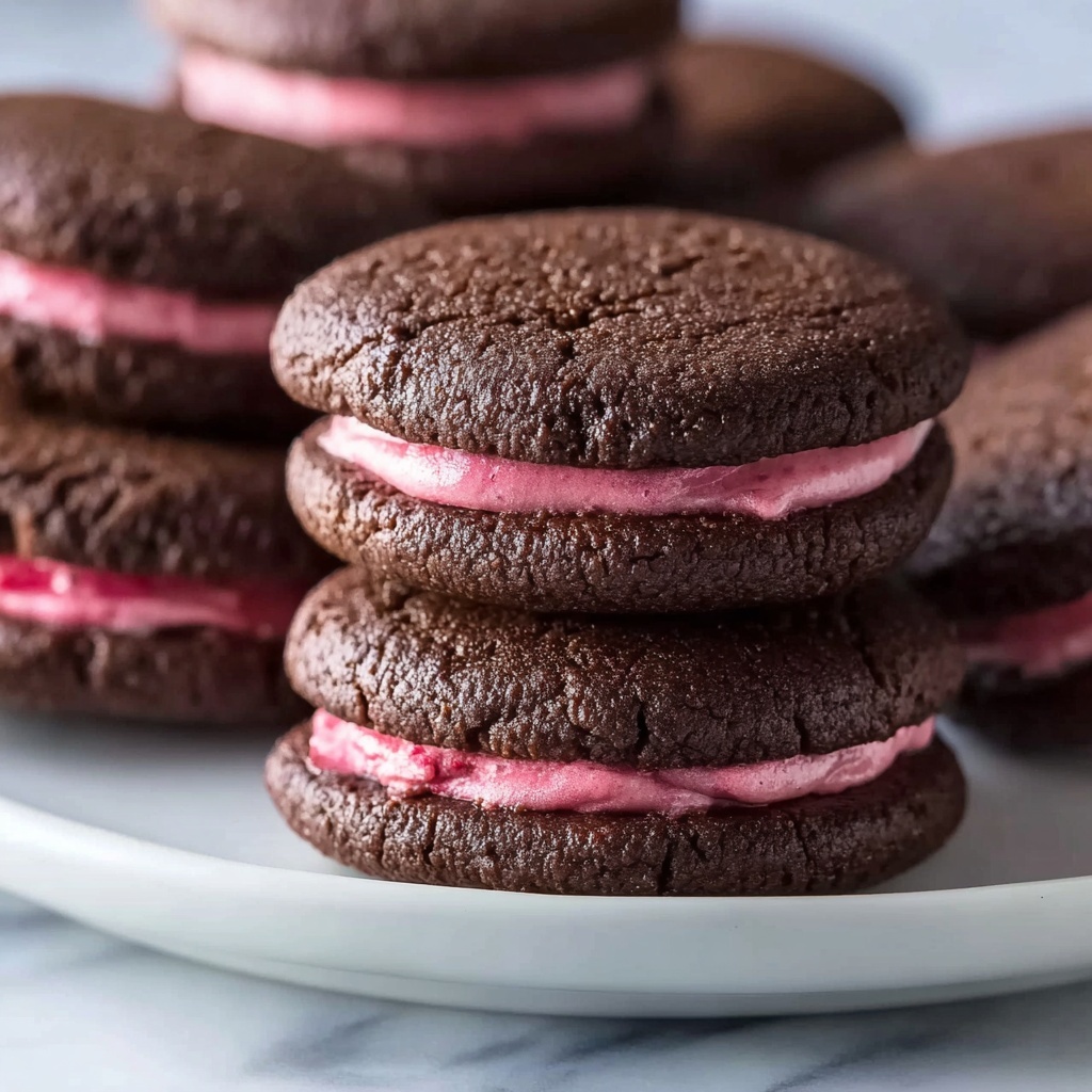 Chocolate Raspberry Sandwich Cookies Recipe - Recipe Image
