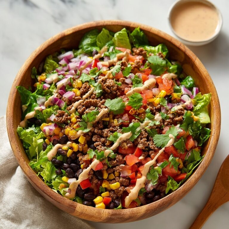 Ground Beef Salad with Mixed Greens, Cherry Tomatoes, and Feta Recipe