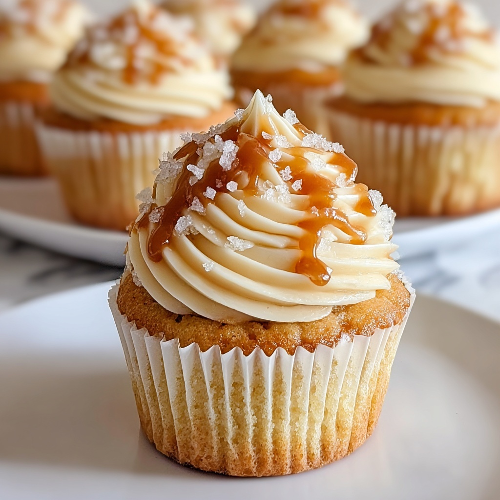 Gooey Salted Caramel Cupcakes Recipe - Recipe Image