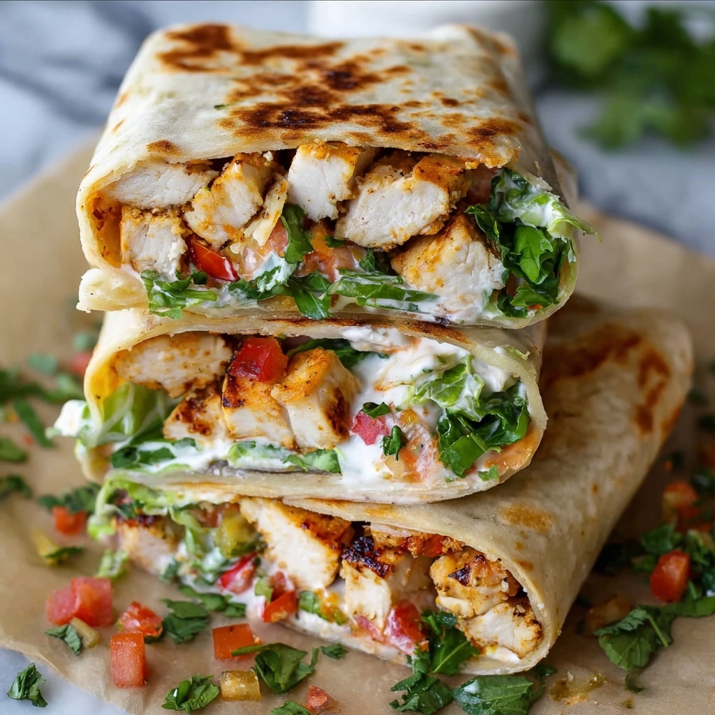 Grilled Garlic Chicken Wraps Recipe - Recipe Image