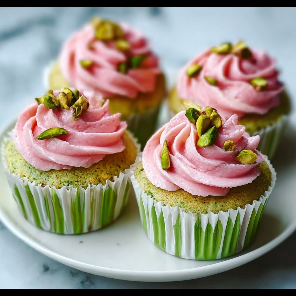 Vegan Mini Rose Pistachio Cupcakes for Festive Celebrations Recipe - Recipe Image