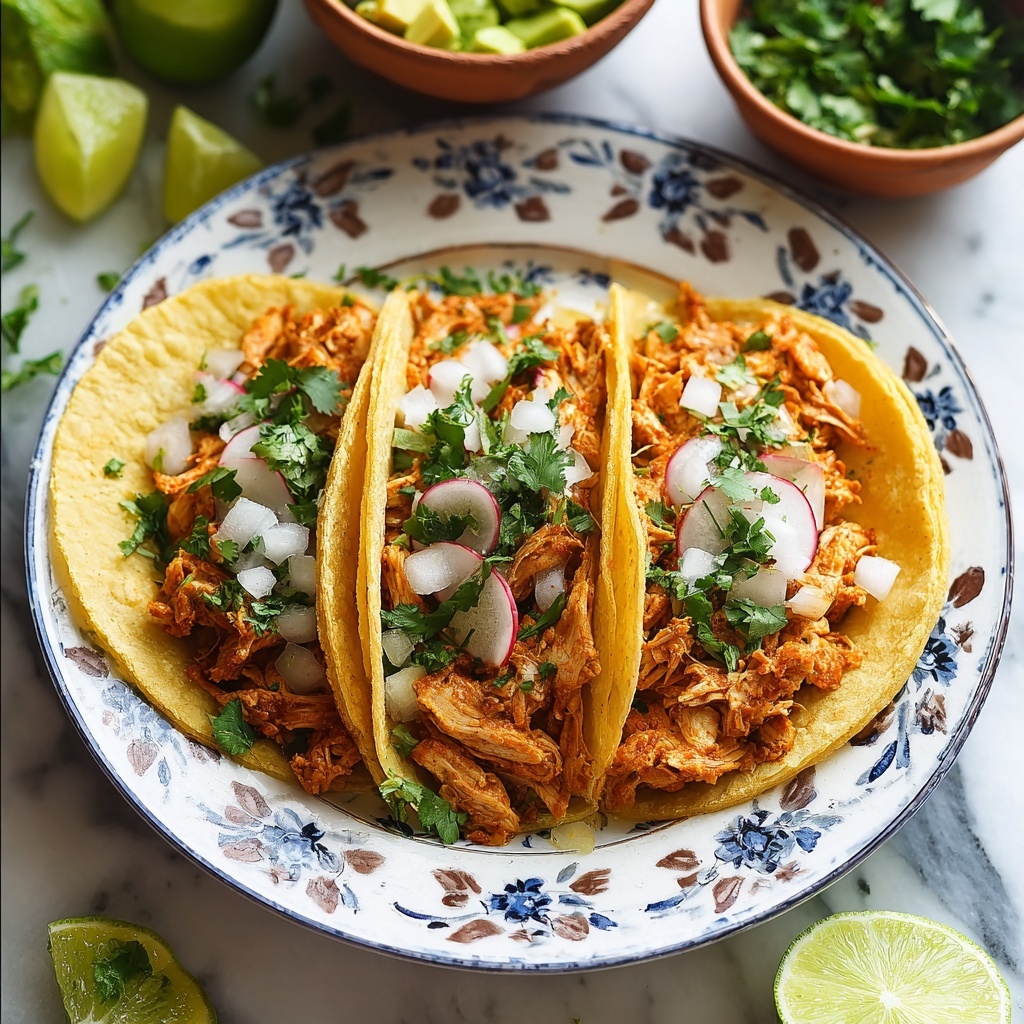The Best Chicken Tinga Tacos Recipe - Recipe Image