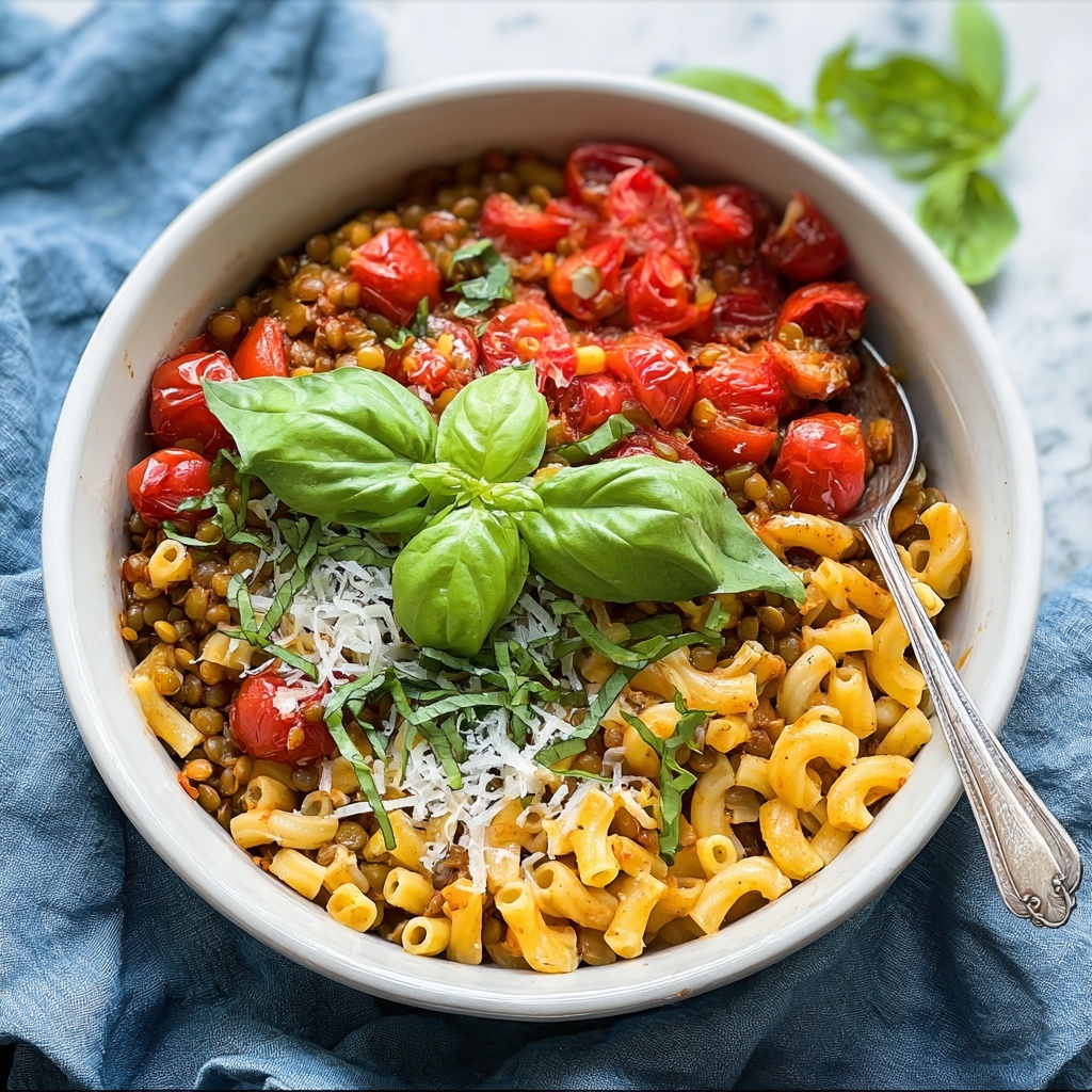One Pot Lentil Pasta: A Quick and Nutritious Meal Recipe - Recipe Image