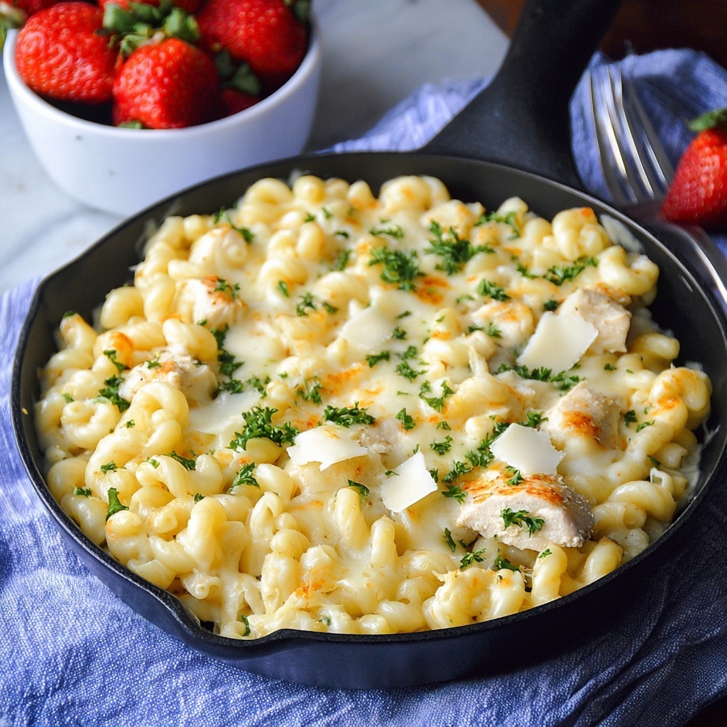 Chicken Alfredo Pasta Bake Recipe - Recipe Image