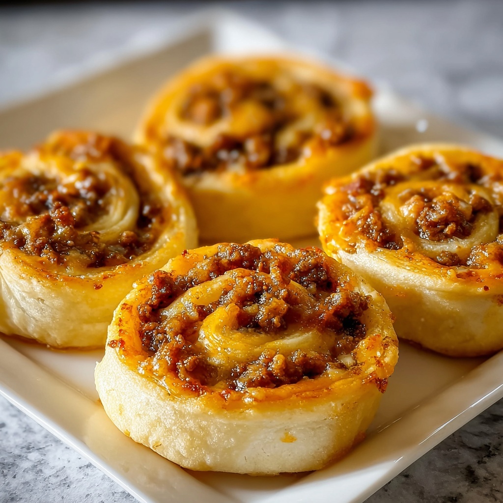 Sausage Cheese Crescent Roll Pinwheels Recipe - Recipe Image