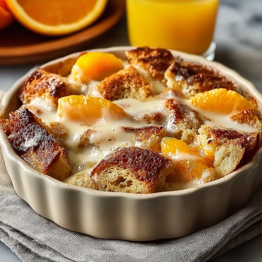 Peach Bread Pudding Recipe: A Delicious Twist to Try Recipe - Recipe Image